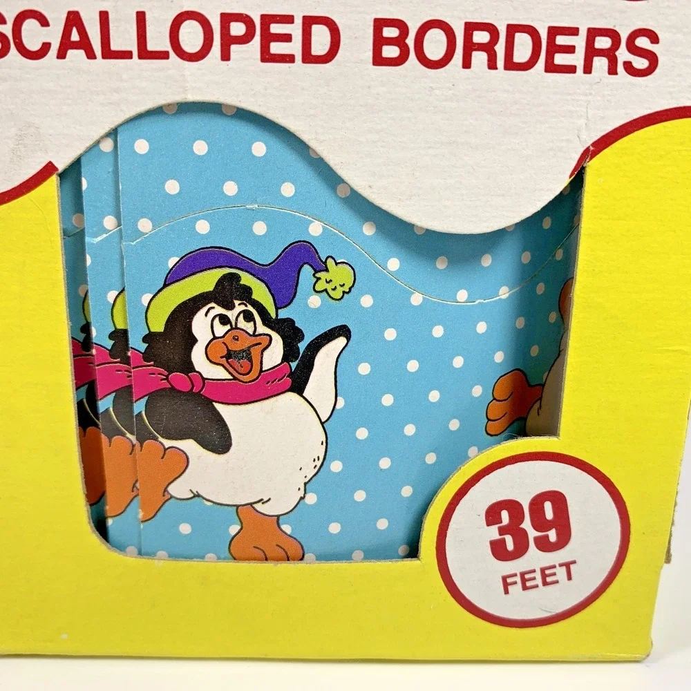 VTG‎ 1981 TREND Terrific Trimmers Scalloped Borders 39 feet T-1561 Penguin fun
